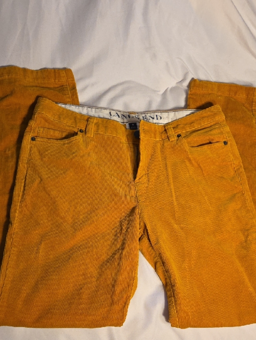Lands' End Golden Yellow Corduroy Pants - Picture 3 of 5